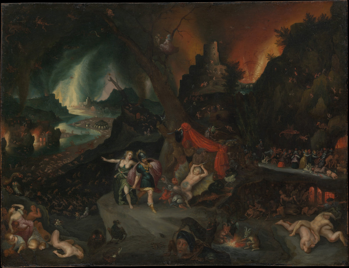 Aeneas and the Sibyl in the Underworld by Jan Brueghel the Younger - Classic Art canvas print