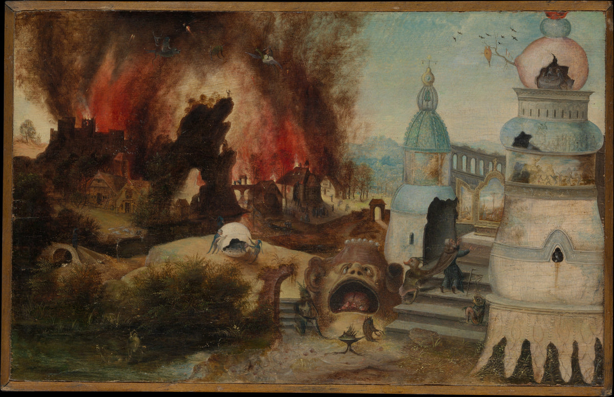 The Temptation of Saint Anthony by Herri met de Bles - Classic Art canvas print
