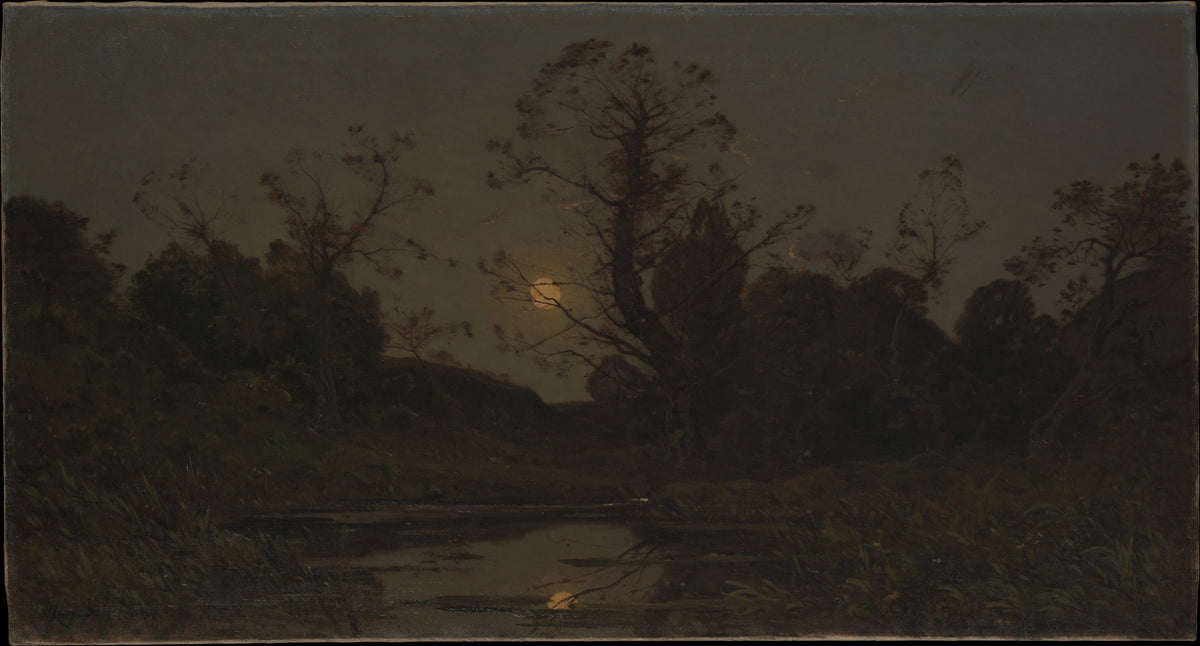 Moonrise by Henri-Joseph Harpignies - Oil Painting canvas print