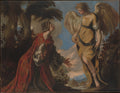 Hagar and the Angel by Francesco Maffei - Oil Painting canvas print