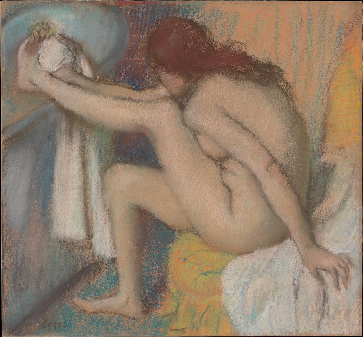 Woman Drying Her Foot by Edgar Degas - Impressionist canvas print