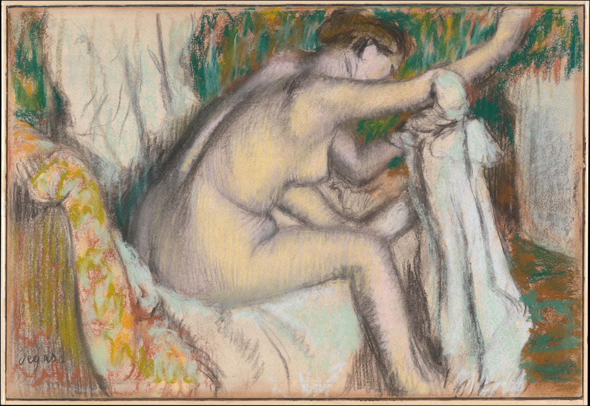 Woman Drying Her Arm by Edgar Degas - Impressionist canvas print