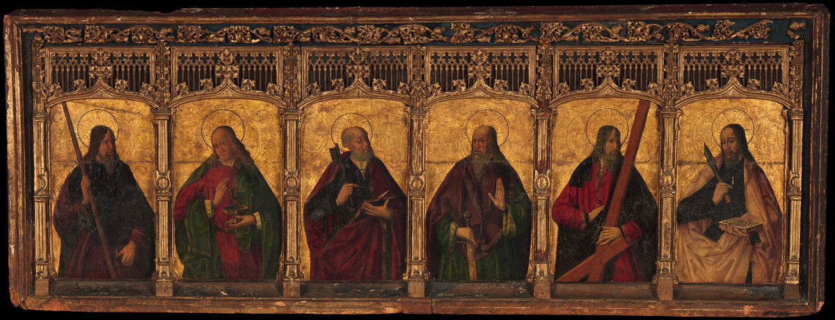 Six Apostles by Spanish (Oña) Painter - Tempera canvas print