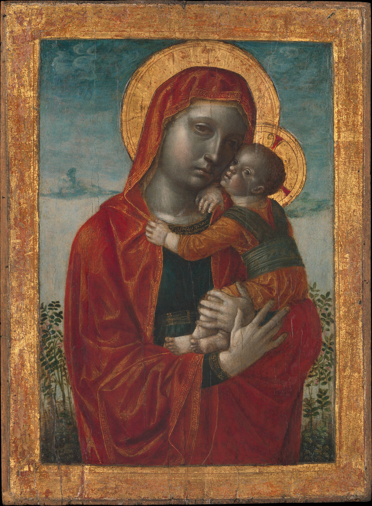 Madonna and Child by Vincenzo Foppa - Tempera canvas print