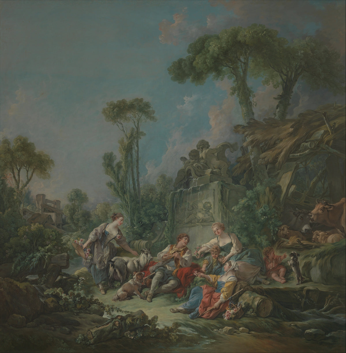 Shepherd's Idyll by François Boucher - Oil Painting canvas print
