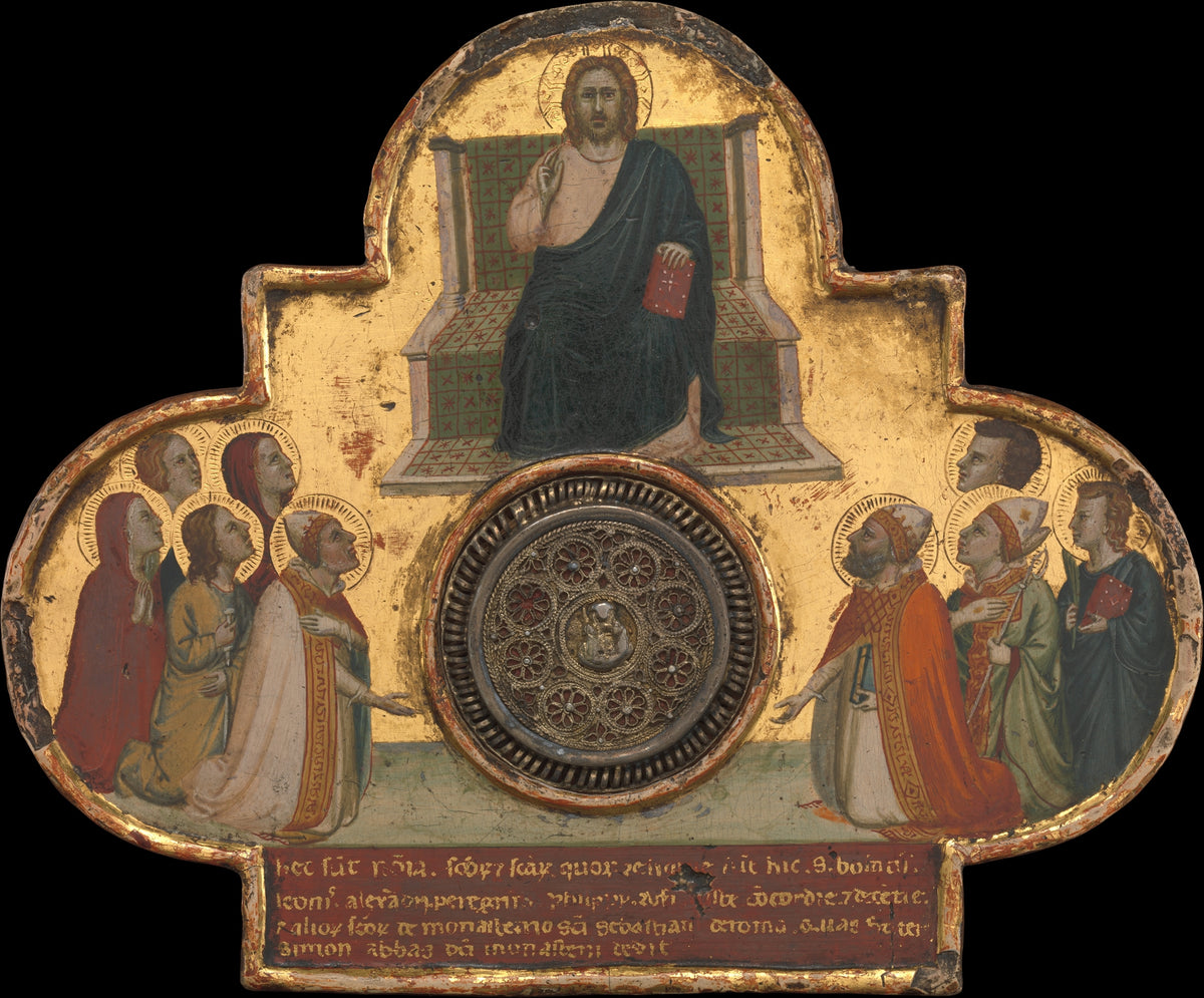 Christ Enthroned with Saints by Bernardo Daddi - Tempera canvas print