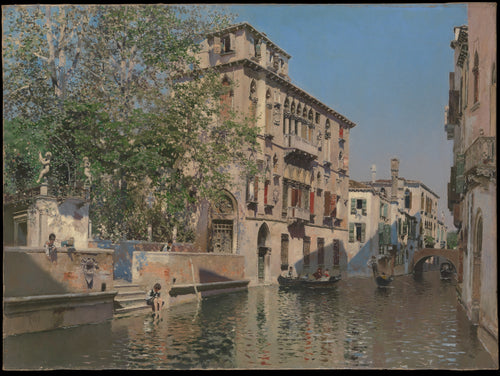 A Canal in Venice by Martín Rico y Ortega - Oil Painting canvas print