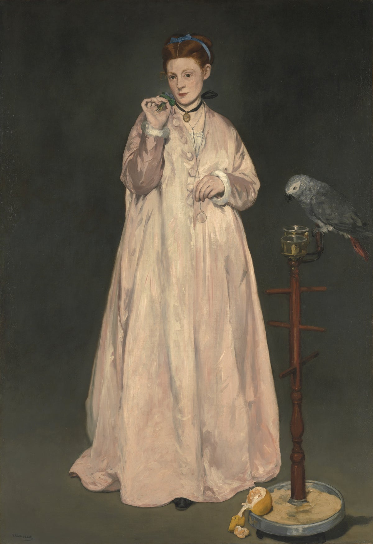 Young Lady in 1866 by Edouard Manet - Impressionist canvas print