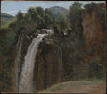 Waterfall at Terni by Camille Corot - Realist canvas print