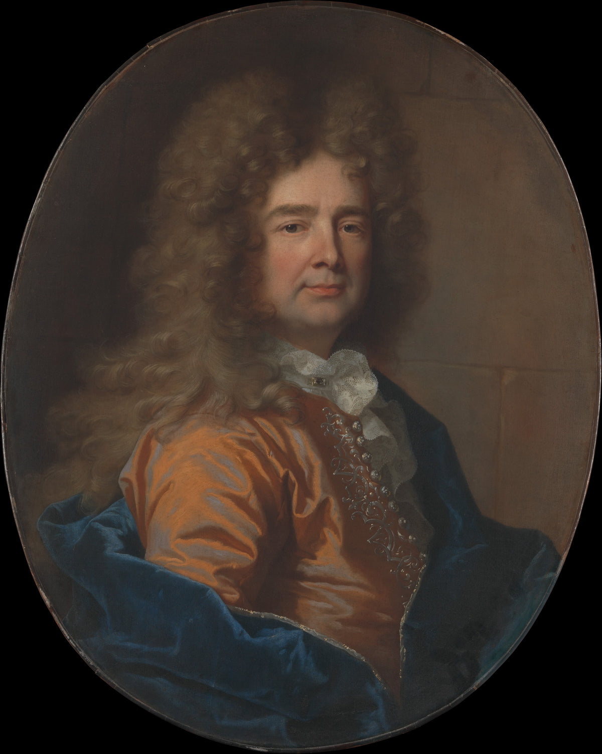 Portrait of a Man by Hyacinthe Rigaud - Oil Painting canvas print