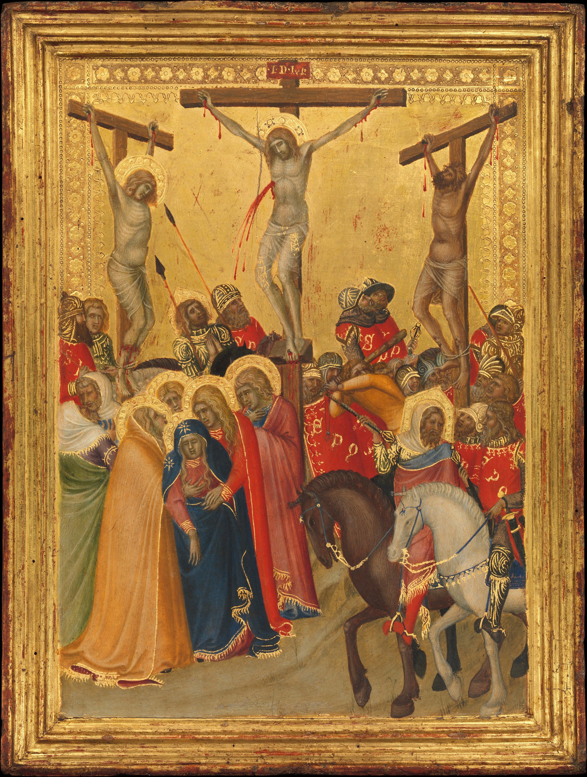 The Crucifixion by Pietro Lorenzetti - Tempera canvas print