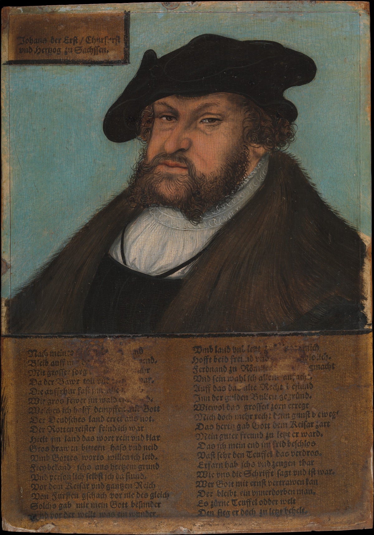 Johann I 14681532, the Constant, Elector of Saxony by Lucas Cranach the Elder and Workshop - Renaissance canvas print