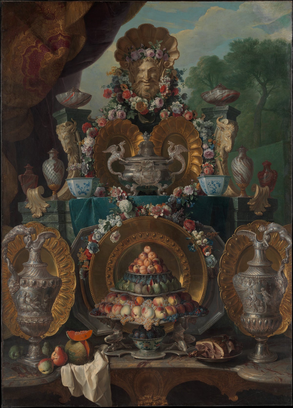 Still Life with Silver by Alexandre François Desportes - Oil Painting canvas print