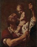 Saint Christopher Carrying the Infant Christ by Giovanni Battista Piazzetta - Oil Painting canvas print