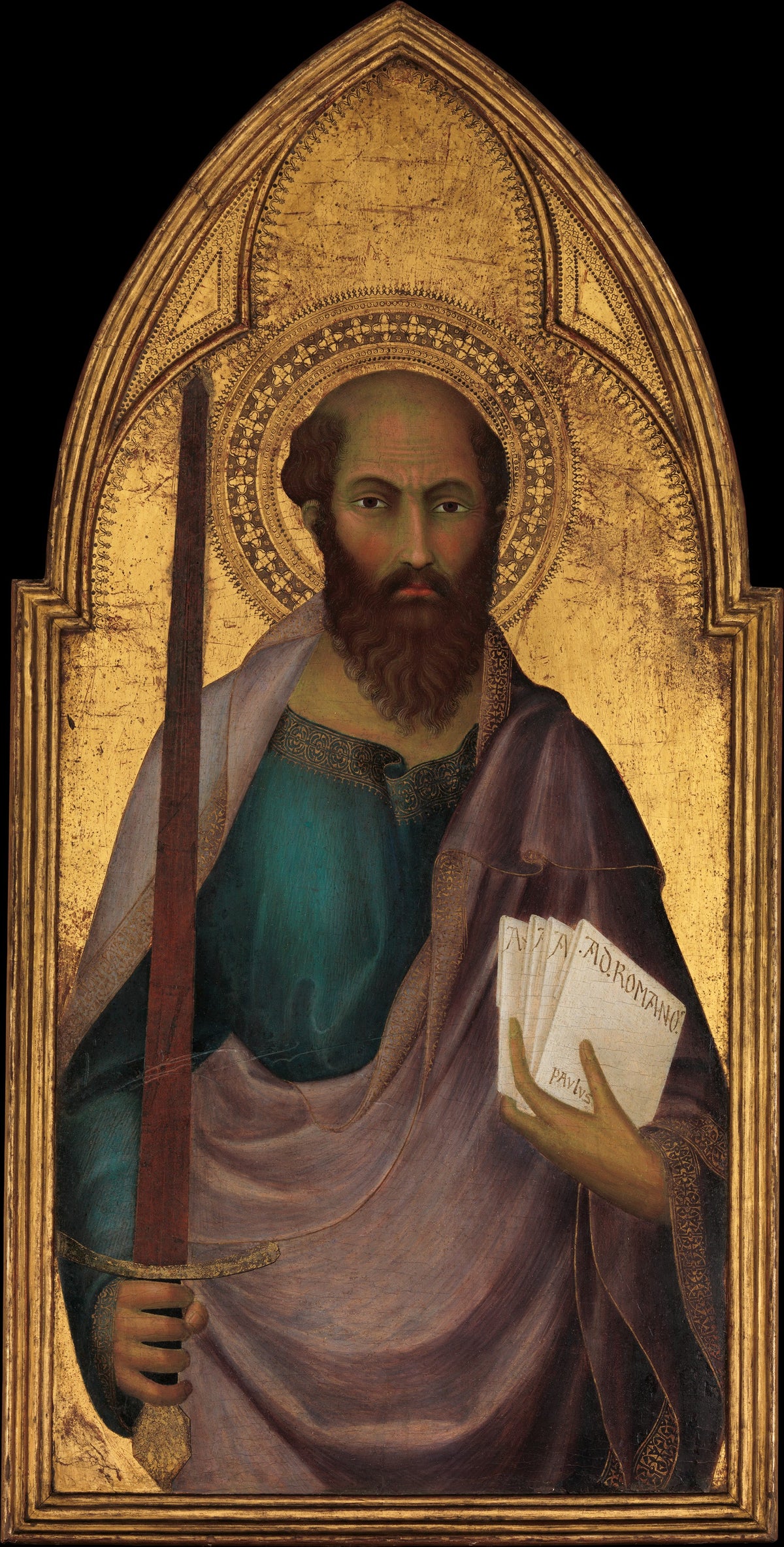 Saint Paul by Lippo Memmi (Filippo di Memmo) - Tempera canvas print