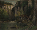 River and Rocks by Gustave Courbet - Realist canvas print