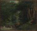 A Brook in the Forest by Gustave Courbet - Realist canvas print