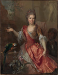 Portrait of a Woman and an Enslaved Servant by Nicolas de Largillierre (or Largillière) - Oil Painting canvas print