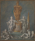 Study for a Monument to a Princely Figure by François Boucher - Classic Art canvas print