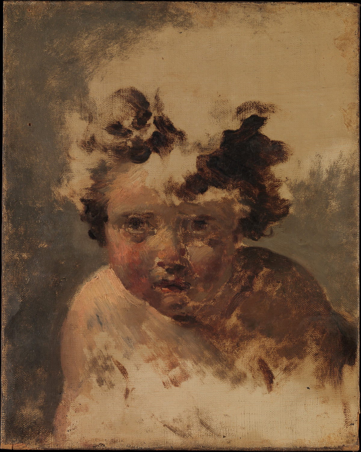 Head of a Child by Jacques Louis David - Oil Painting canvas print