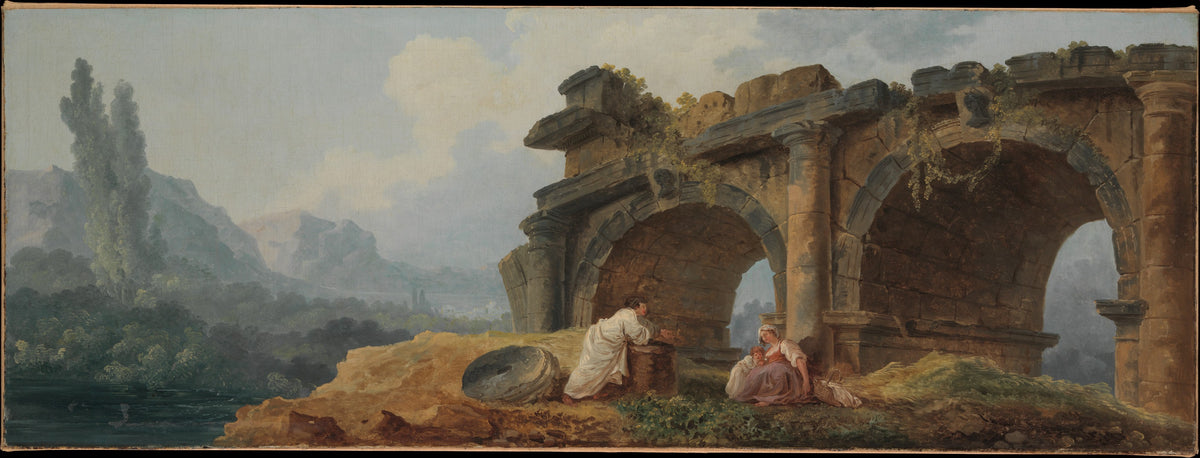 Arches in Ruins by Hubert Robert - Oil Painting canvas print