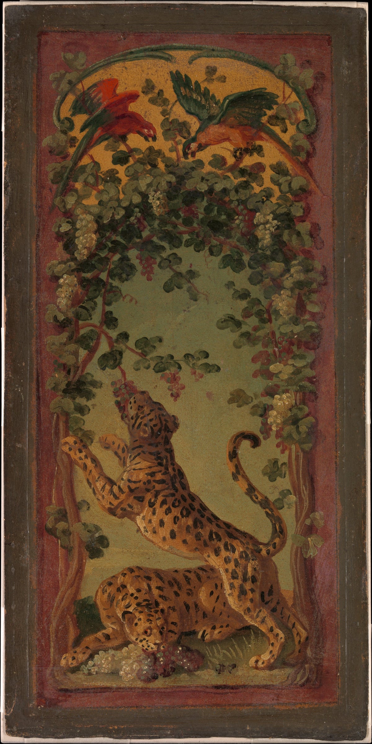Panthers of Bacchus Eating Grapes by Alexandre François Desportes - Classic Art canvas print