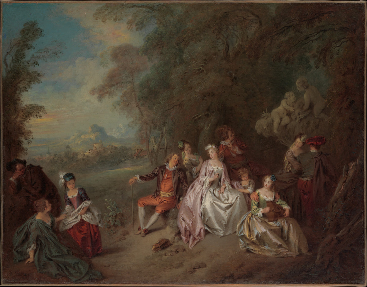 Concert Champtre by Jean-Baptiste Joseph Pater - Oil Painting canvas print