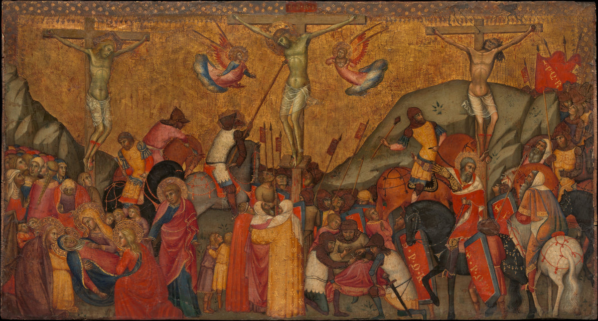The Crucifixion by Andrea di Bartolo - Tempera canvas print