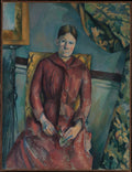 Madame Czanne Hortense Fiquet, 18501922 in a Red Dress by Paul Cézanne - Oil Painting canvas print