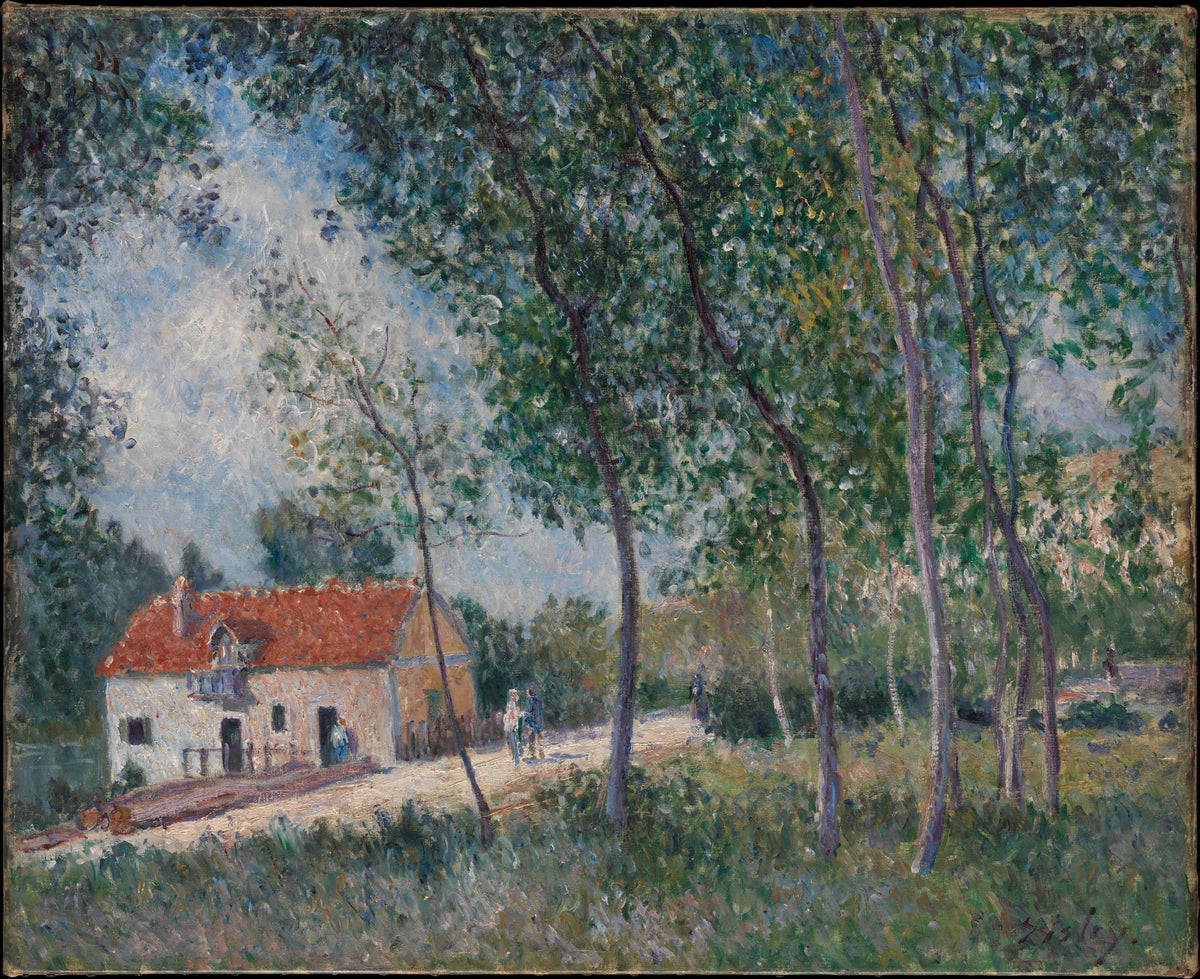 The Road from Moret to Saint-Mamms by Alfred Sisley - Oil Painting canvas print