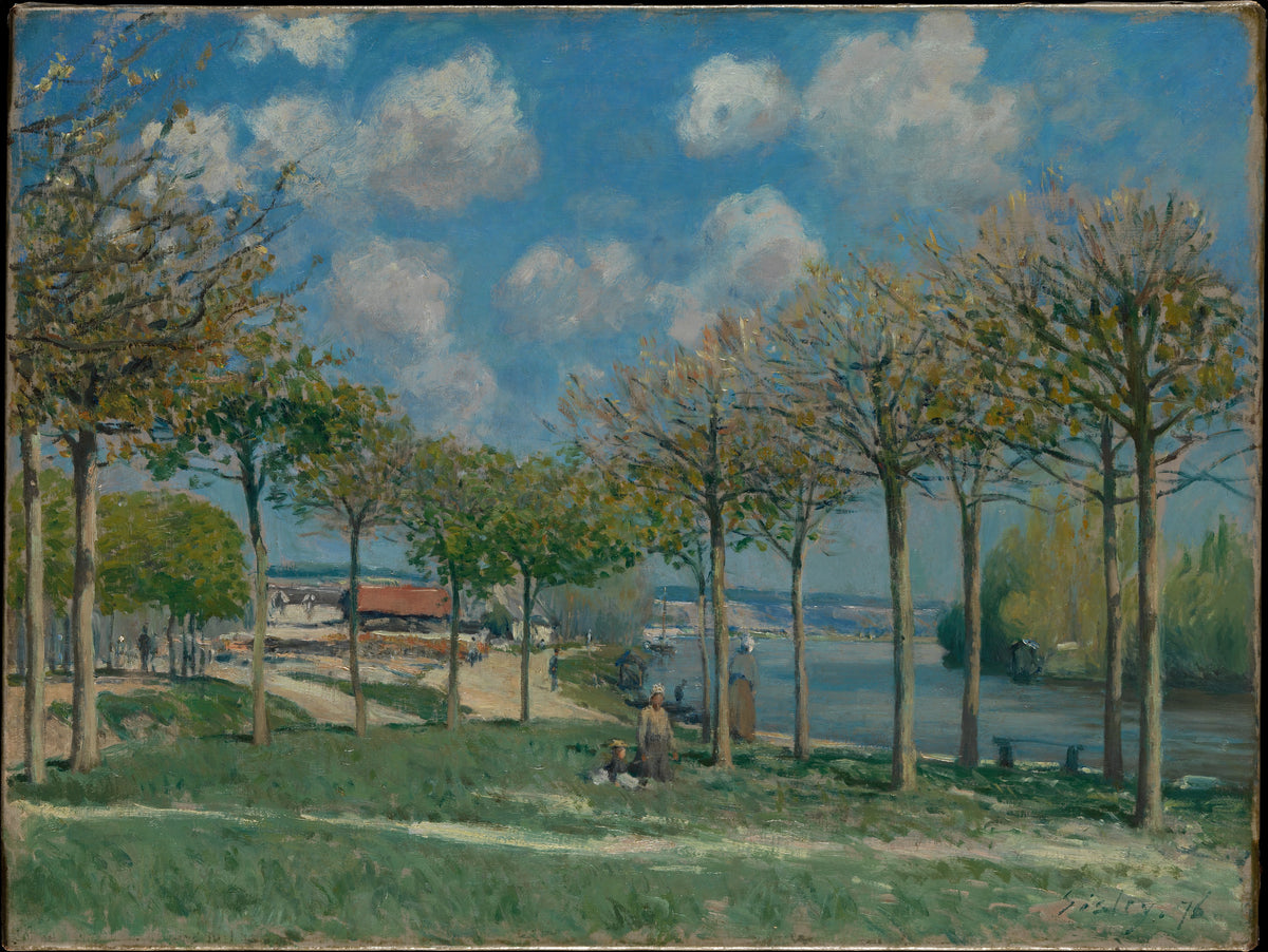 The Seine at Bougival by Alfred Sisley - Oil Painting canvas print