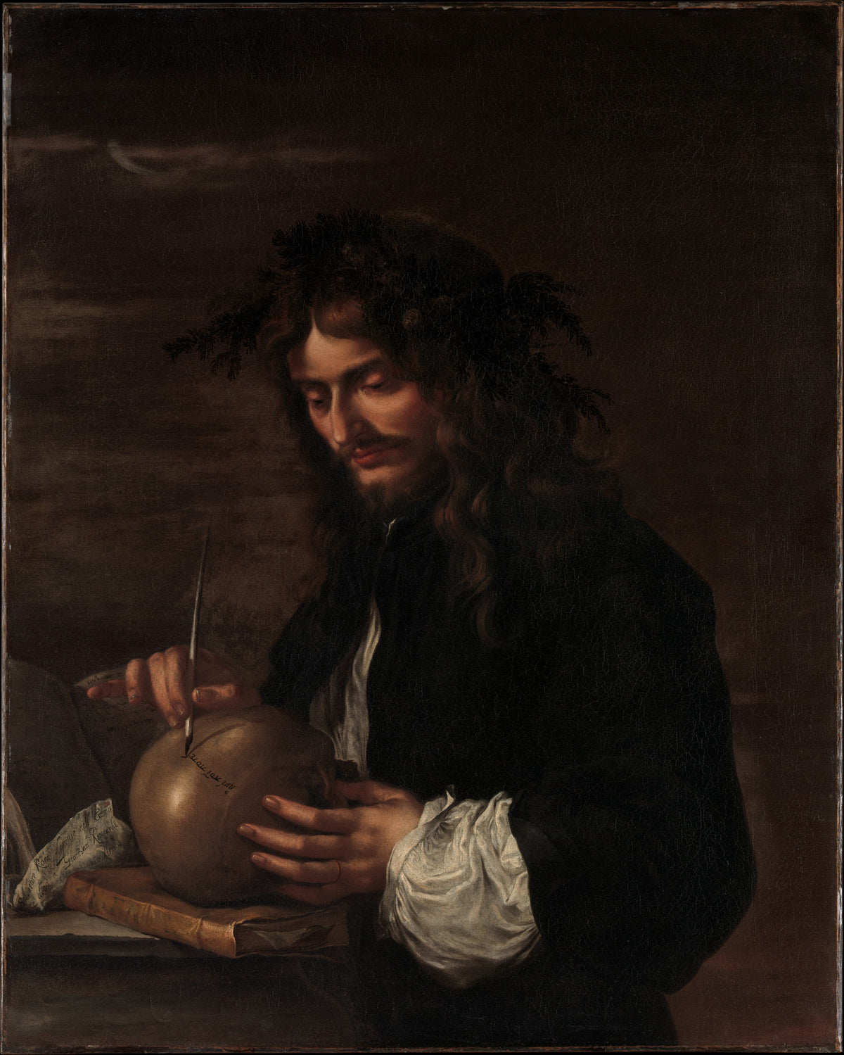 Self-Portrait by Salvator Rosa - Oil Painting canvas print