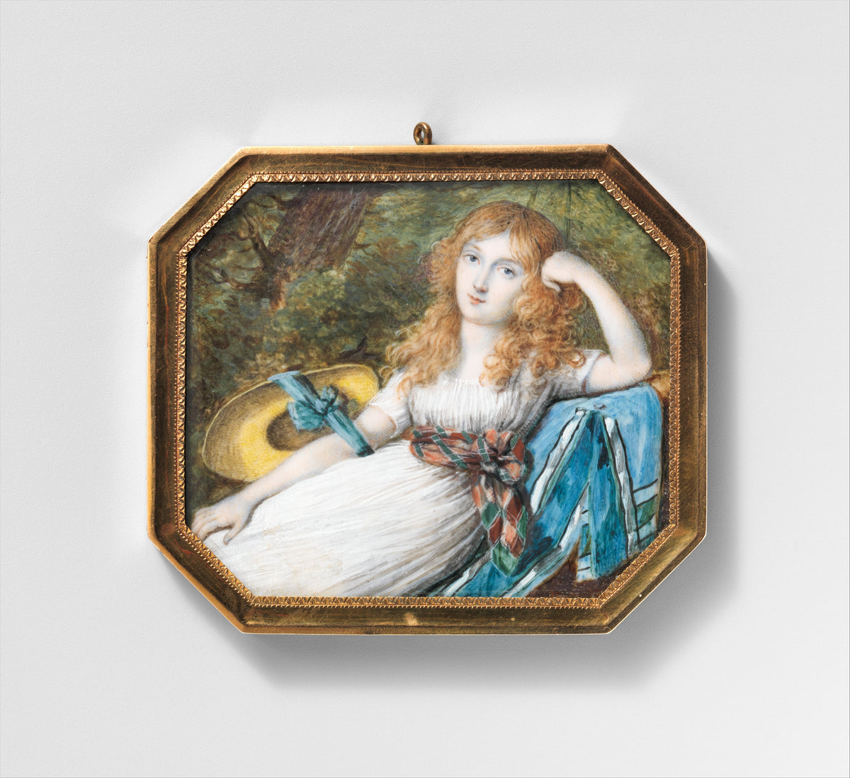 Portrait of a Young Woman by Jean Antoine Laurent - Classic Art canvas print