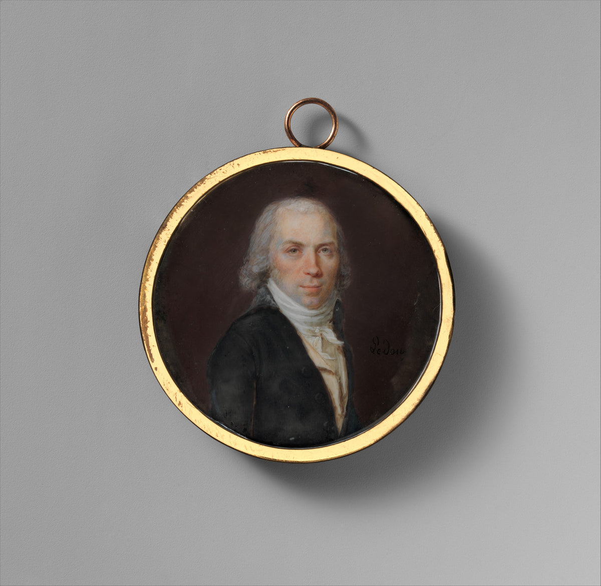 Portrait of a Man by Jeanne Philiberte Ledoux - Classic Art canvas print