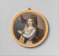 A Woman Playing a Harp by Joseph Marie Bouton - Classic Art canvas print