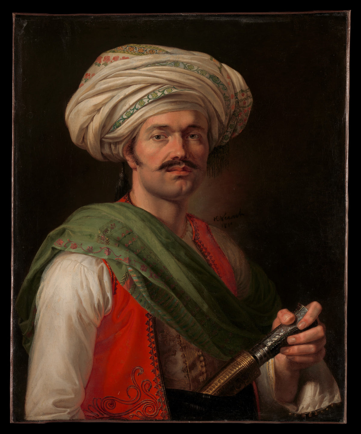 Portrait of a Mamelouk by Horace Vernet - Oil Painting canvas print
