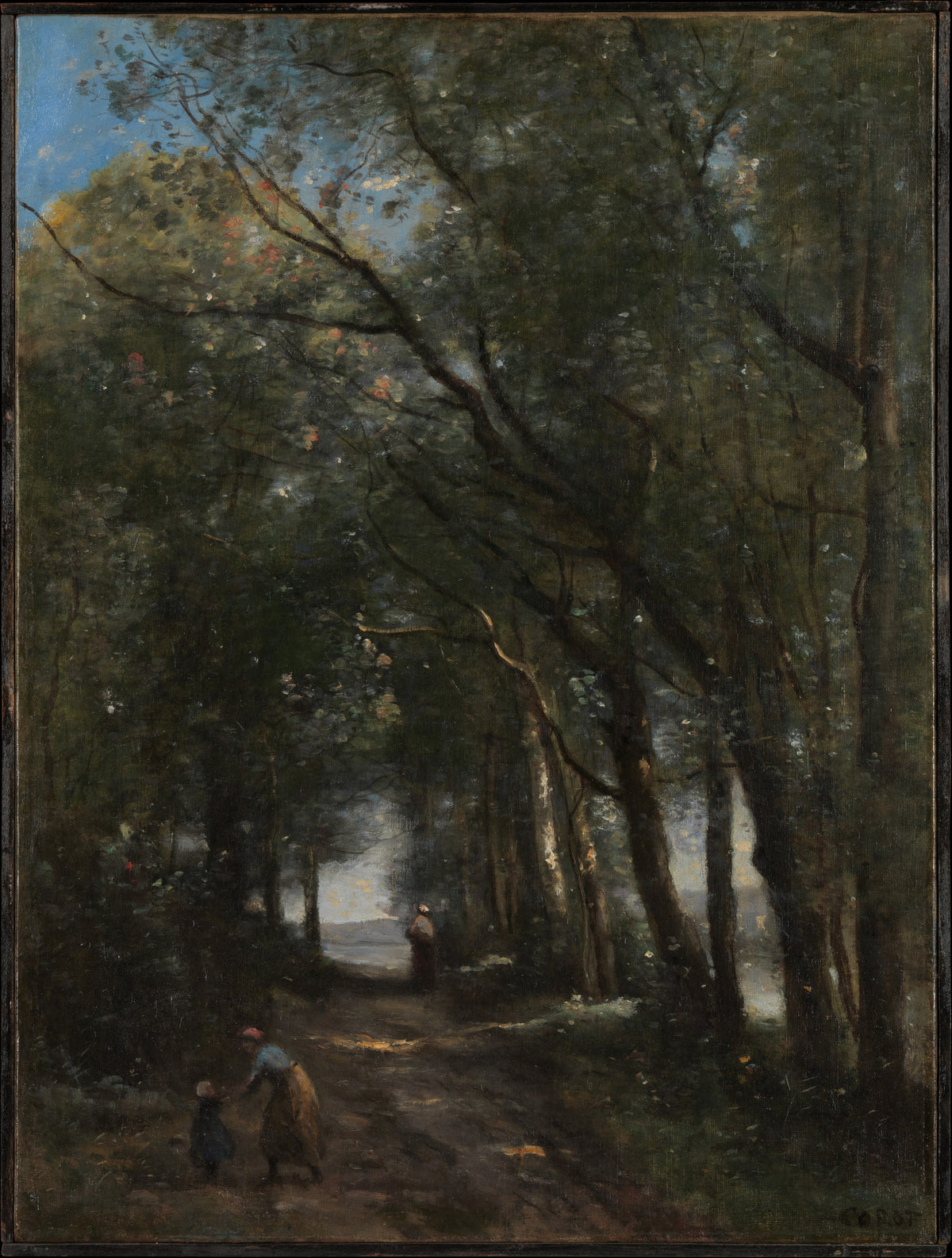 A Lane through the Trees by Camille Corot - Realist canvas print