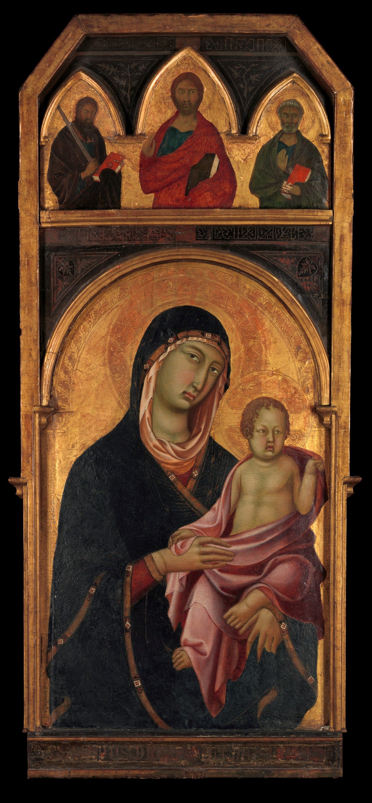 Madonna and Child by Segna di Buonaventura - Tempera canvas print