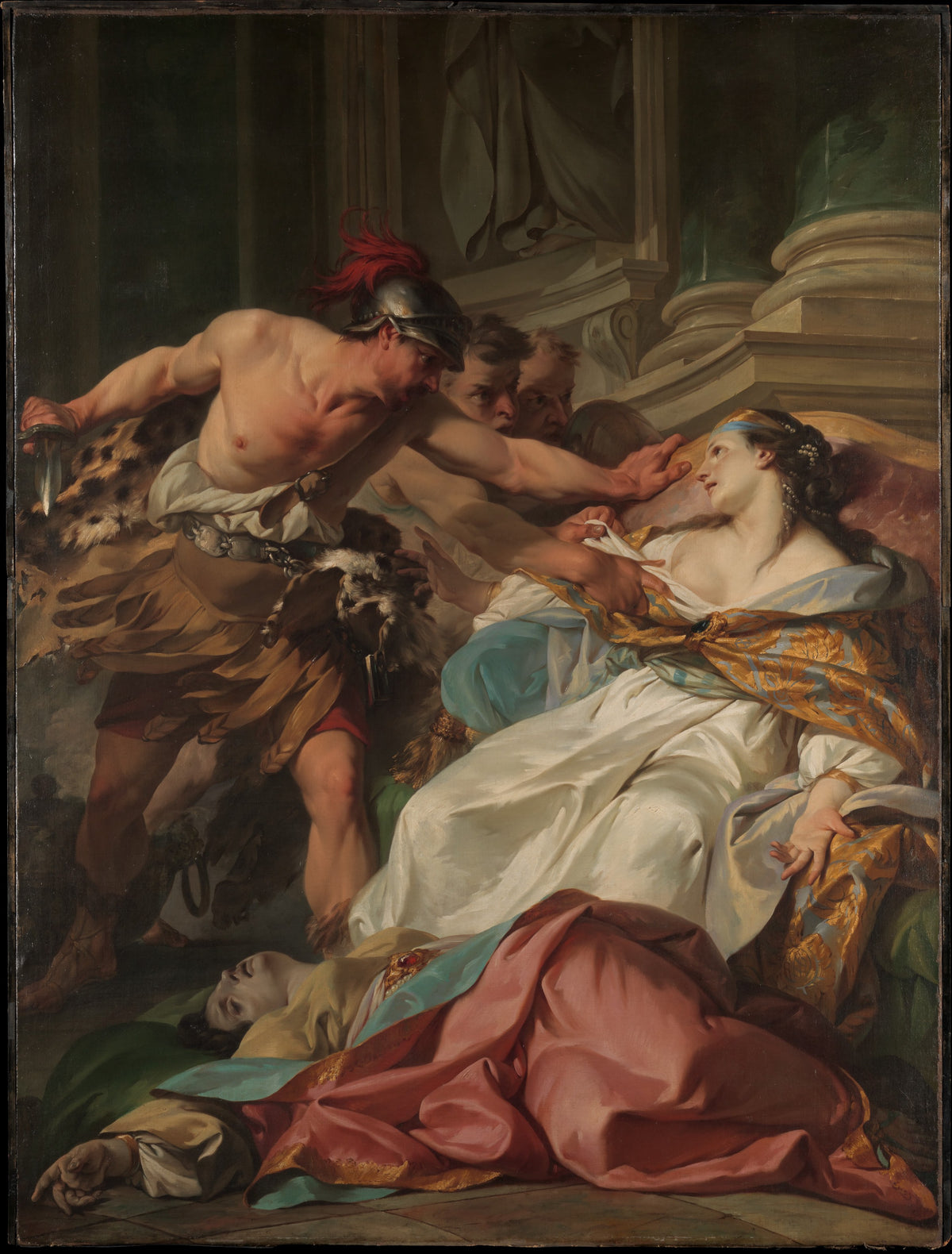 The Death of Harmonia by Jean-Baptiste Marie Pierre - Oil Painting canvas print