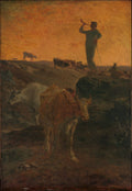 Calling the Cows Home by Jean-François Millet - Classic Art canvas print