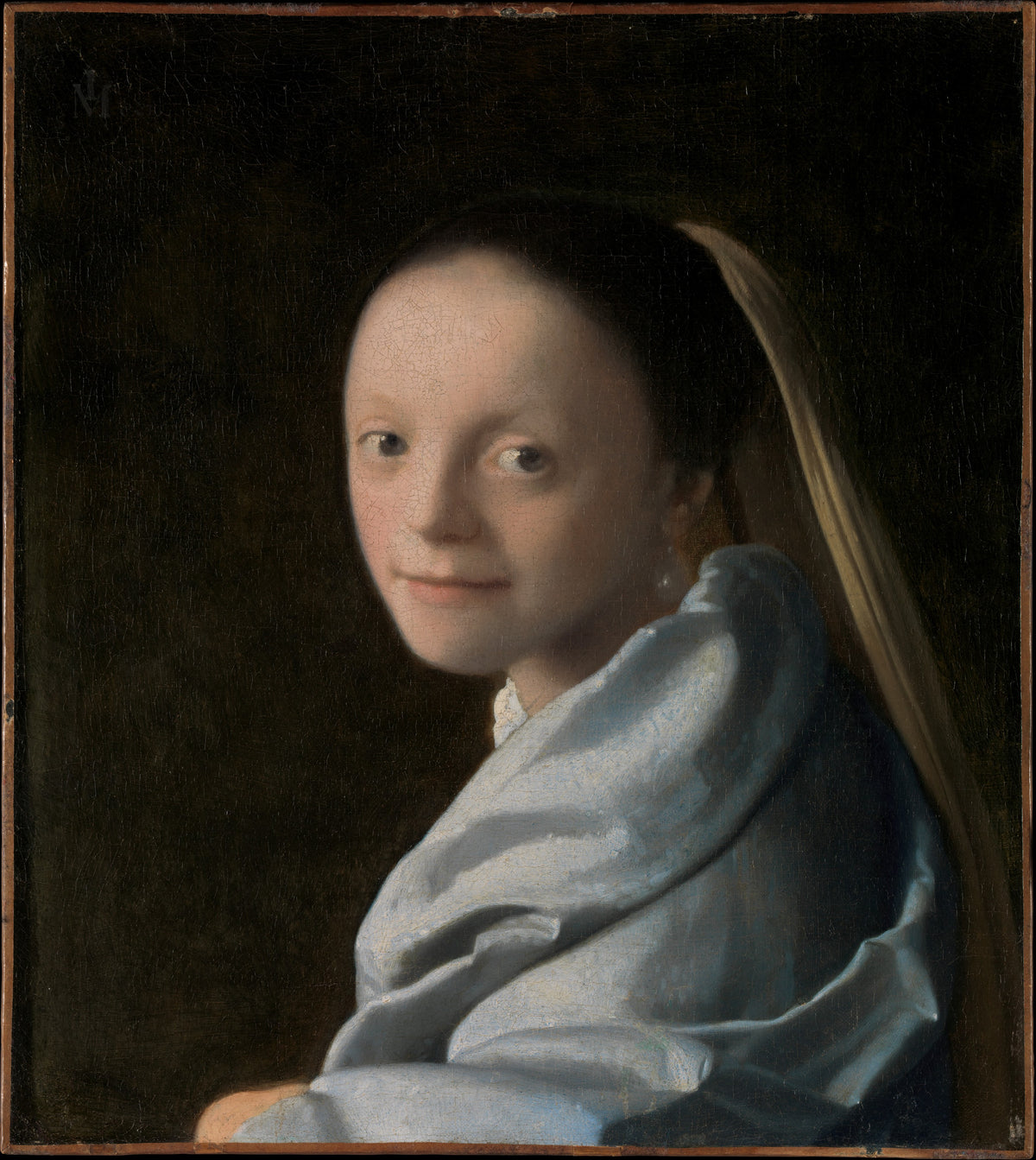Study of a Young Woman by Johannes Vermeer - Dutch Golden Age canvas print