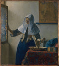 Young Woman with a Water Pitcher by Johannes Vermeer - Dutch Golden Age canvas print