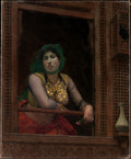 Woman at a Balcony by Jean-Léon Gérôme - Oil Painting canvas print