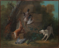 Dog Guarding Dead Game by Jean-Baptiste Oudry - Oil Painting canvas print