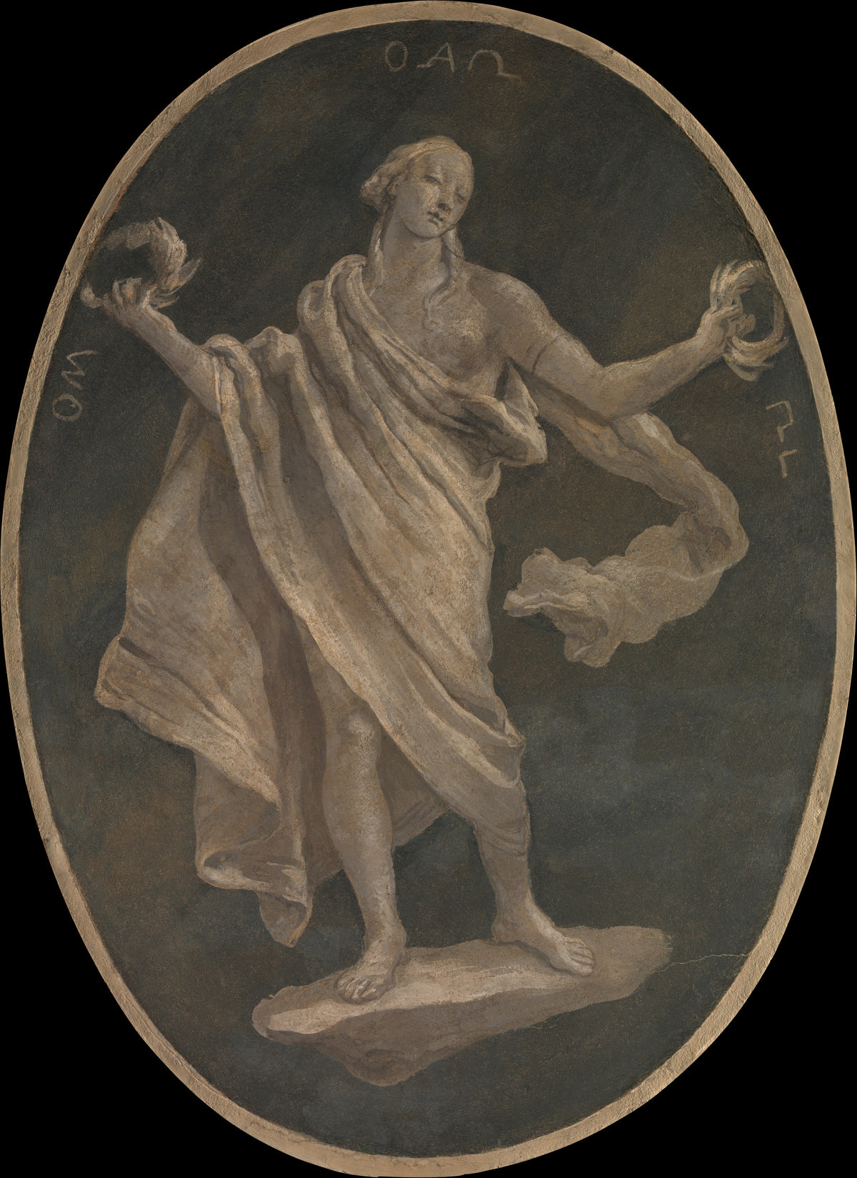 Allegorical Figure Representing a Virtue, Possibly Patriotism by Giovanni Battista Tiepolo - Classic Art canvas print