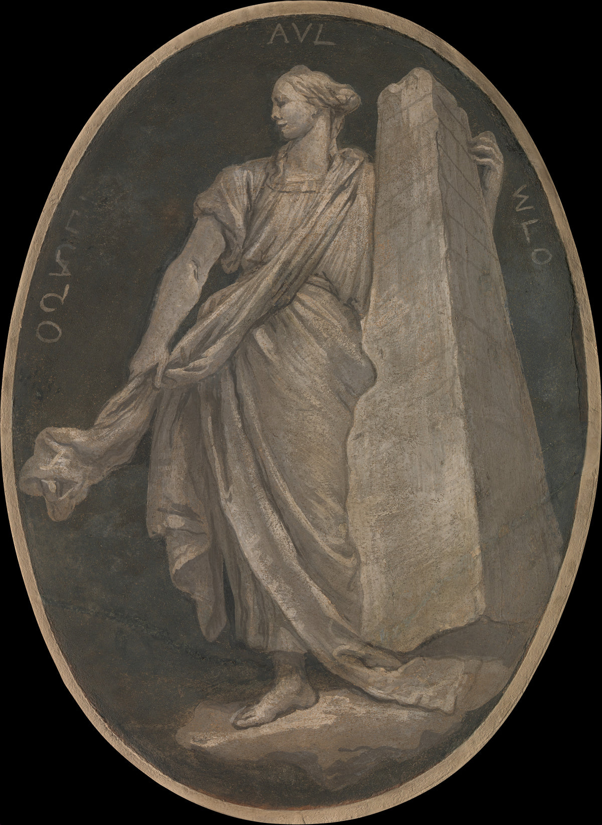 Allegorical Figure Representing Fortitude by Giovanni Battista Tiepolo - Classic Art canvas print