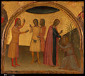 Saint John the Evangelist with Acteus and Eugenius by Francescuccio Ghissi (Francesco di Cecco Ghissi) - Tempera canvas print