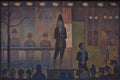 Circus Sideshow Parade de cirque by Georges Seurat - Pointillist canvas print