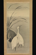 Two Egrets and Lotus by Sakai Hōitsu - Ink Painting canvas print