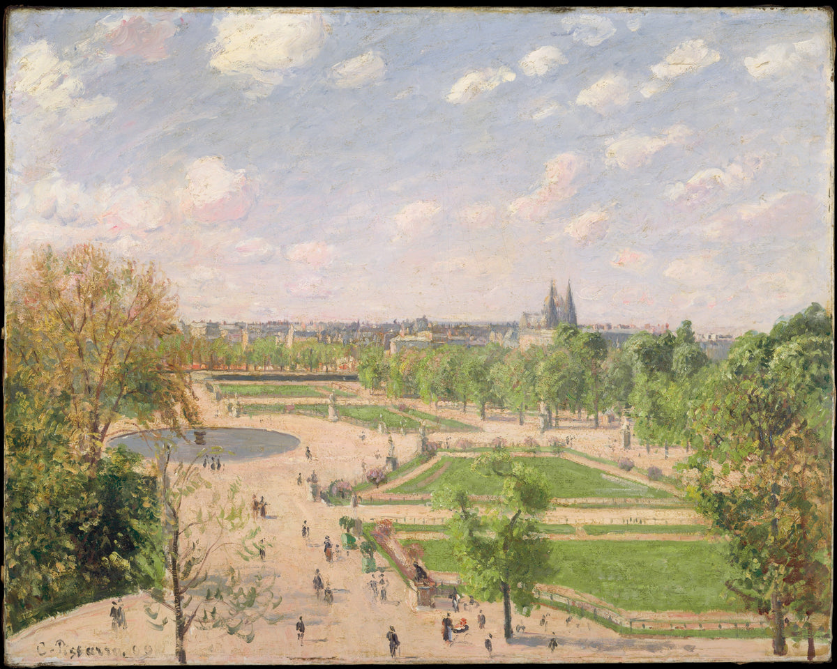 The Garden of the Tuileries on a Spring Morning by Camille Pissarro - Impressionist canvas print